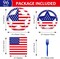 96 Pcs 4th of July Party Plates Napkins Tableware Set Memorial Day Supplies Disposable Dinnerware Patriotic Freedom Stars Party Decoration Favors for Independence Day 250th Anniversary, 24 Guest